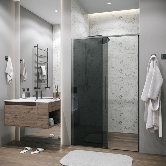 Душевая дверь Grossman Galaxy 130 см 100.K33.01.130.42.10, графит сатин/тонированное - фото 6