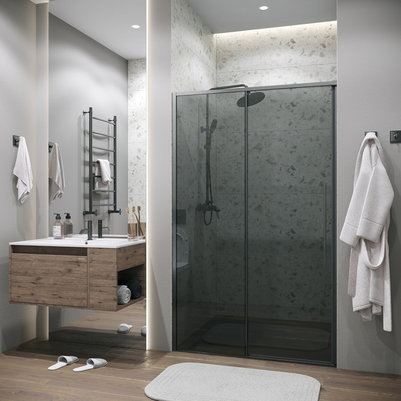 Душевая дверь Grossman Galaxy 110 см 100.K33.01.110.42.10, графит сатин/тонированное - фото 4