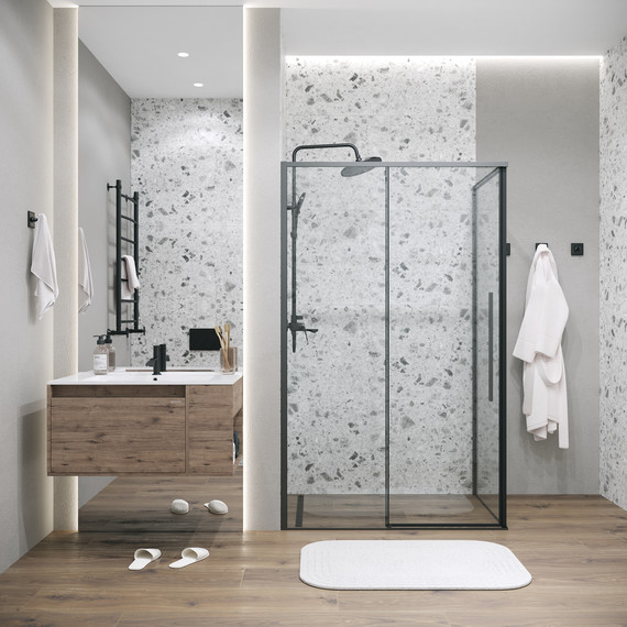 Душевое ограждение Grossman Galaxy 120x70 см 120.K33.01.1270.21.00, чёрный матовый/прозрачное - фото 3