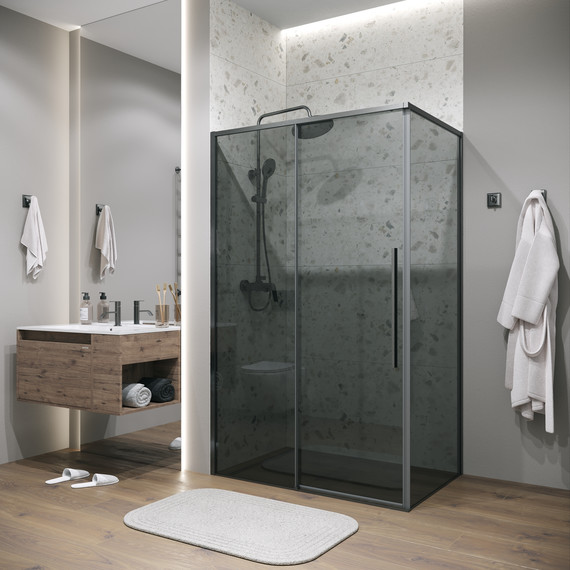 Душевое ограждение Grossman Galaxy 140x90 см 120.K33.01.1490.42.10, графит сатин/тонированное - фото 