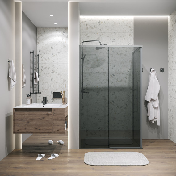 Душевое ограждение Grossman Galaxy 110x80 см 120.K33.01.1180.42.10, графит сатин/тонированное - фото 3