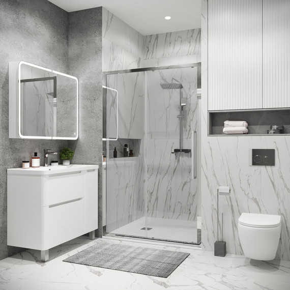 Душевая дверь Grossman Cosmo 100 см 100.K33.02.100.10.00, хром/прозрачное - фото 4