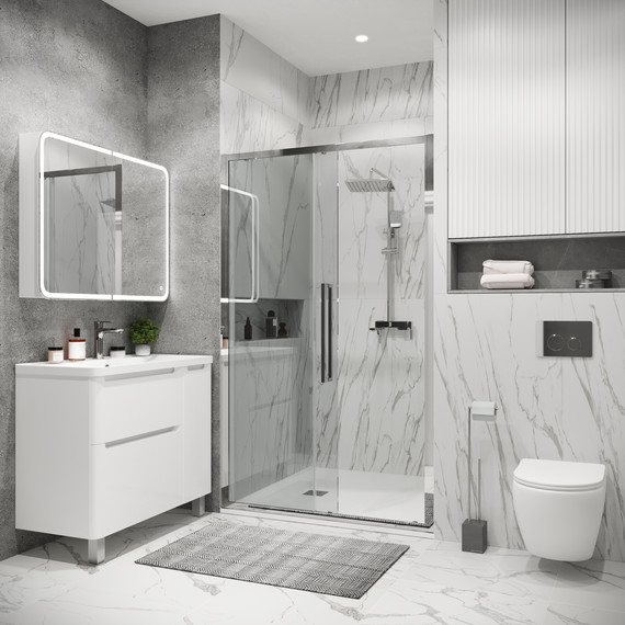 Душевая дверь Grossman Cosmo 110 см 100.K33.02.110.10.00, хром/прозрачное - фото 6