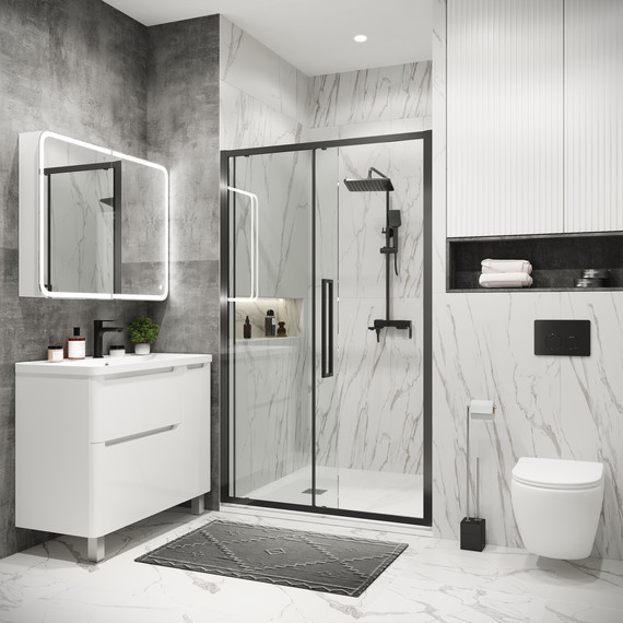 Душевая дверь Grossman Cosmo 120 см 100.K33.02.120.42.00, графит сатин/прозрачное - фото 4