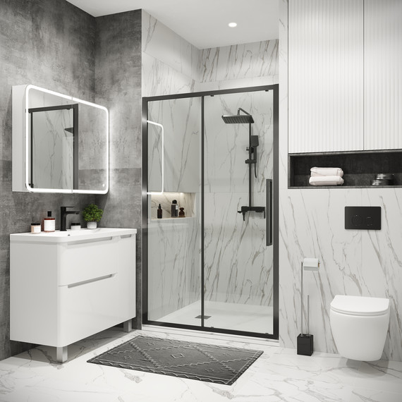 Душевая дверь Grossman Cosmo 110 см 100.K33.02.110.42.00, графит сатин/прозрачное - фото 6