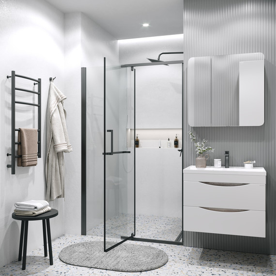 Душевая дверь Grossman Pragma 110 см 100.K33.03.110.21.00, чёрный матовый/прозрачное - фото 6