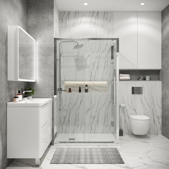 Душевое ограждение Grossman Cosmo 100x70 см 120.K33.02.1070.10.00, хром/прозрачное - фото 3