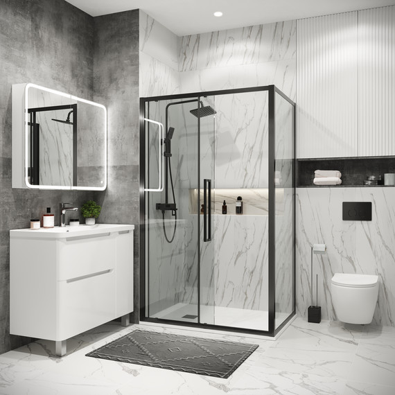 Душевое ограждение Grossman Cosmo 120x70 см 120.K33.02.1270.42.00, графит сатин/прозрачное - фото 5