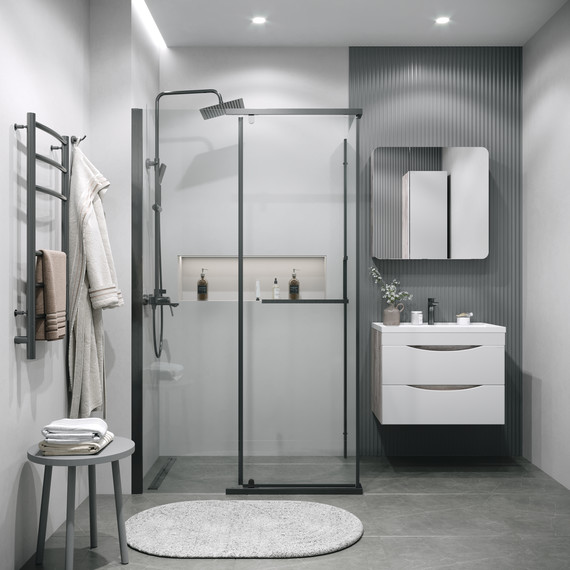 Душевое ограждение Grossman Pragma 110x90 см 120.K33.03.1190.42.00, графит сатин/прозрачное - фото 3