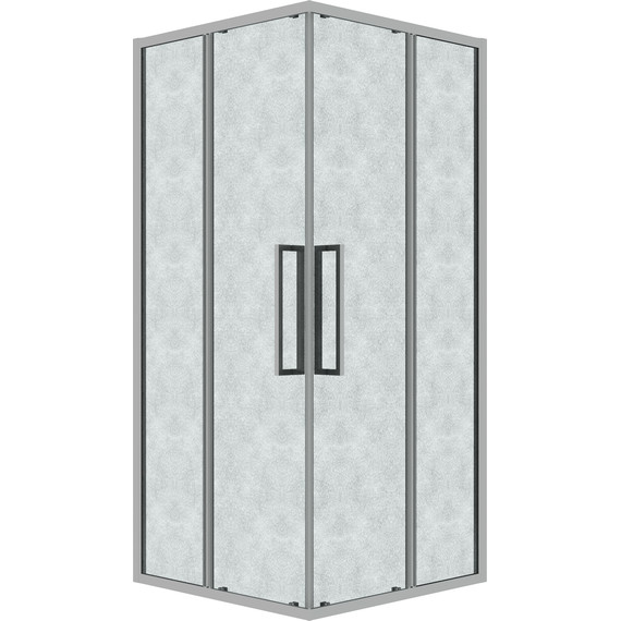 Душевое ограждение Grossman Cosmo 80x80 см 300.K33.02.8080.10.02, хром/шиншилла - фото 3