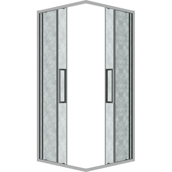 Душевое ограждение Grossman Cosmo 80x80 см 300.K33.02.8080.10.02, хром/шиншилла - фото 2