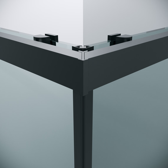 Душевое ограждение Grossman Cosmo 80x80 см 300.K33.02.8080.21.00, чёрный матовый/прозрачное - фото 8