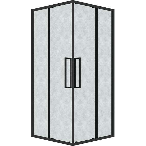 Душевое ограждение Grossman Cosmo 90x90 см 300.K33.02.9090.21.02, чёрный матовый/шиншилла - фото 2