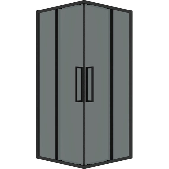 Душевое ограждение Grossman Cosmo 90x90 см 300.K33.02.9090.21.10, чёрный матовый/тонированное - фото 3