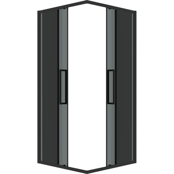 Душевое ограждение Grossman Cosmo 90x90 см 300.K33.02.9090.21.10, чёрный матовый/тонированное - фото 2