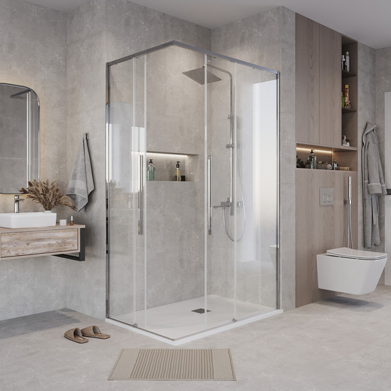 Душевое ограждение Grossman Galaxy 120x80 см 300.K33.01.1280.10.00, хром/прозрачное - фото 4