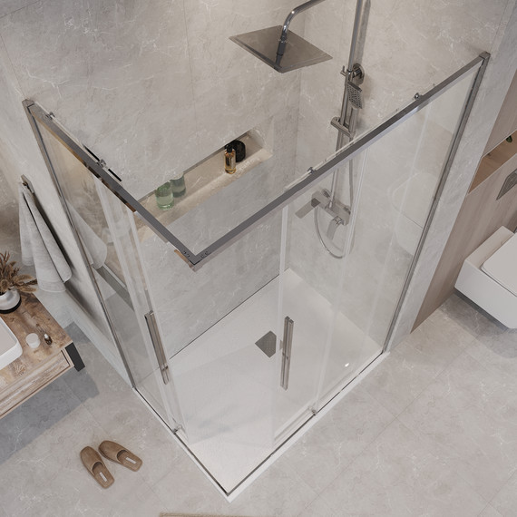 Душевое ограждение Grossman Galaxy 110x80 см 300.K33.01.1180.10.00, хром/прозрачное - фото 6