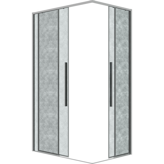 Душевое ограждение Grossman Galaxy 90x80 см 300.K33.01.9080.10.02, хром/шиншилла - фото 2