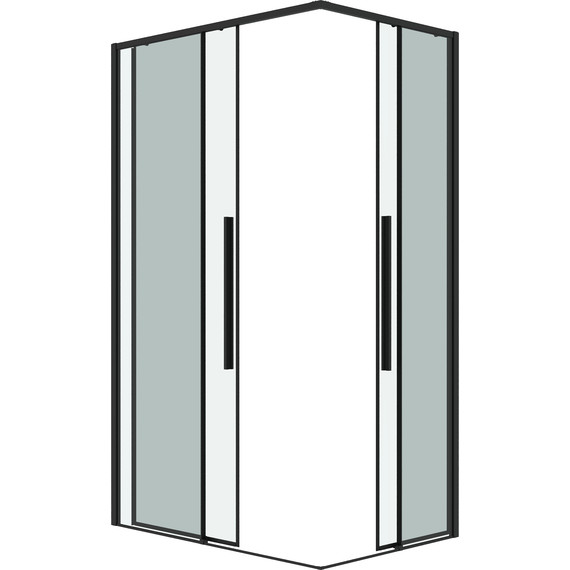 Душевое ограждение Grossman Galaxy 110x100 см 300.K33.01.1110.42.00, графит сатин/прозрачное - фото 2