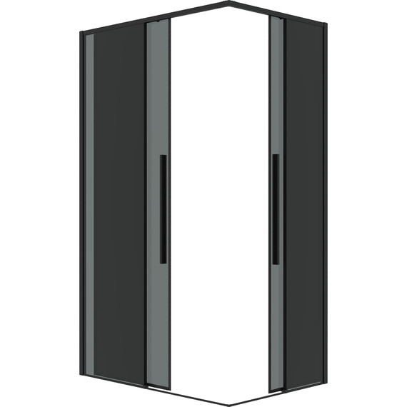Душевое ограждение Grossman Galaxy 110x80 см 300.K33.01.1180.21.10, чёрный матовый/тонированное - фото 2