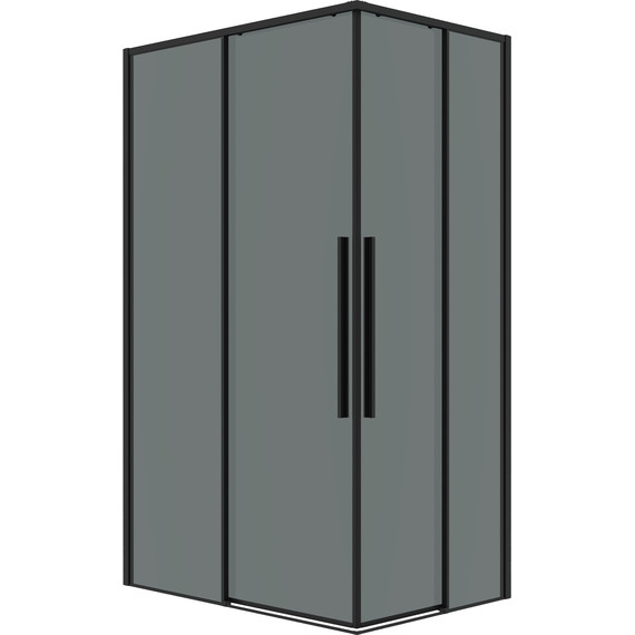Душевое ограждение Grossman Galaxy 120x80 см 300.K33.01.1280.21.10, чёрный матовый/тонированное - фото 3