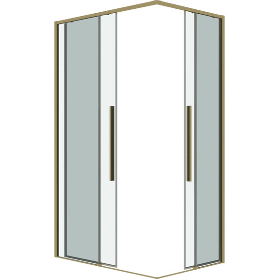 Душевое ограждение Grossman Galaxy 120x80 см 300.K33.01.1280.32.00, золото сатин/прозрачное - фото 2