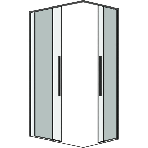 Душевое ограждение Grossman Galaxy 100x70 см 300.K33.01.1070.42.00, графит сатин/прозрачное - фото 2