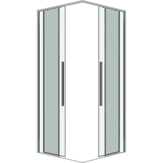 Душевое ограждение Grossman Galaxy 80x80 см 300.K33.01.8080.10.00, хром/прозрачное - фото 2