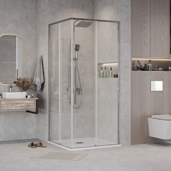 Душевое ограждение Grossman Galaxy 80x80 см 300.K33.01.8080.10.00, хром/прозрачное - фото 5