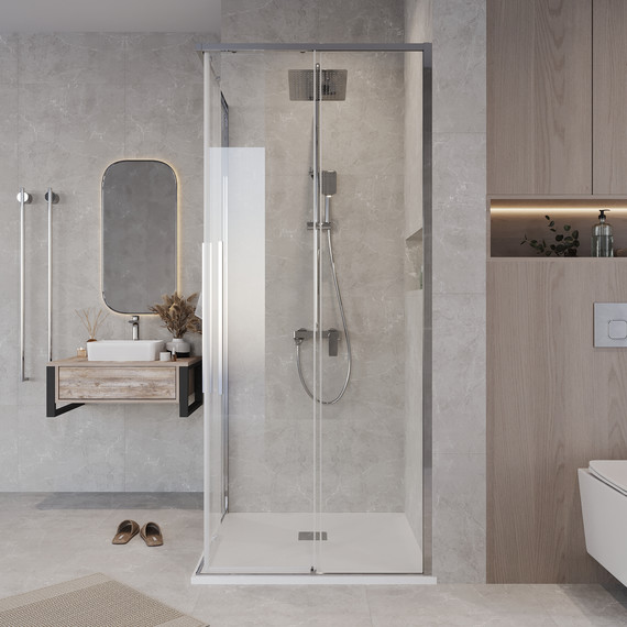 Душевое ограждение Grossman Galaxy 80x80 см 300.K33.01.8080.10.00, хром/прозрачное - фото 6