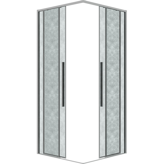 Душевое ограждение Grossman Galaxy 80x80 см 300.K33.01.8080.10.02, хром/шиншилла - фото 2