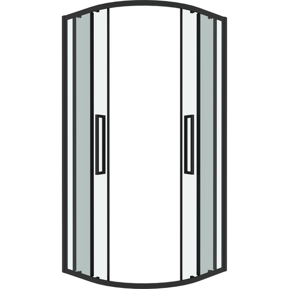 Душевое ограждение Grossman Cosmo 80x80 см 301.K33.02.8080.21.00, чёрный матовый/прозрачное - фото 2