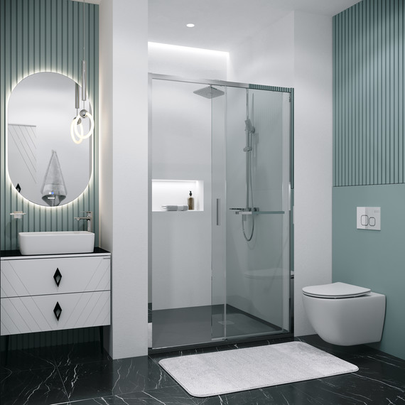 Душевая дверь Grossman Style 100 см 100.K33.05.100.10.00, хром/прозрачное - фото 5