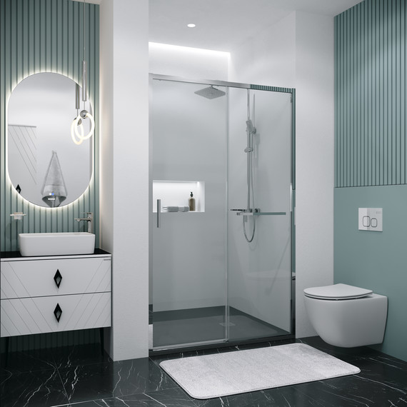 Душевая дверь Grossman Style 100 см 100.K33.05.100.10.00, хром/прозрачное - фото 6