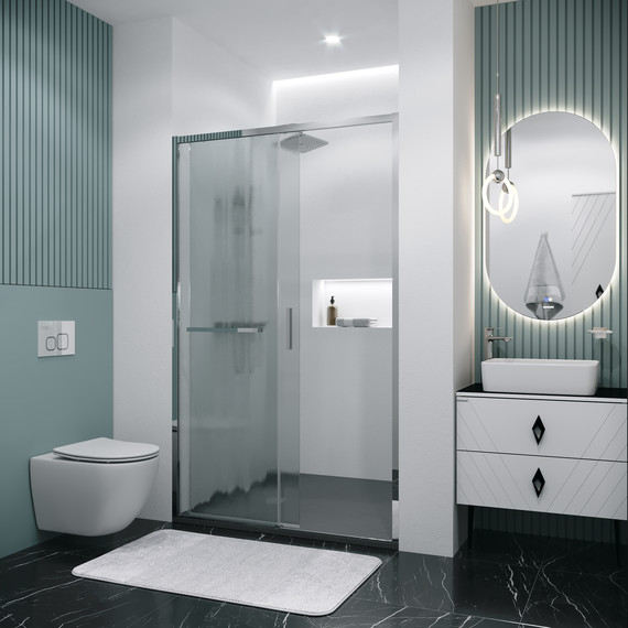 Душевая дверь Grossman Style 100 см 100.K33.05.100.10.02, хром/шиншилла - фото 6