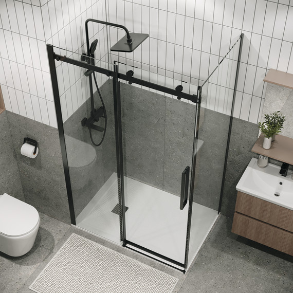 Душевое ограждение Grossman Classic 120x90 см 120.K33.04.1290.21.00, чёрный матовый/прозрачное - фото 4