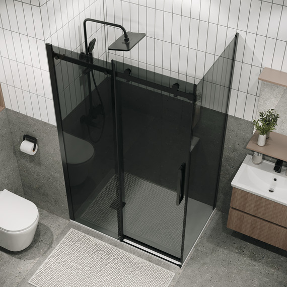 Душевое ограждение Grossman Classic 120x90 см 120.K33.04.1290.21.10, чёрный матовый/тонированное - фото 3