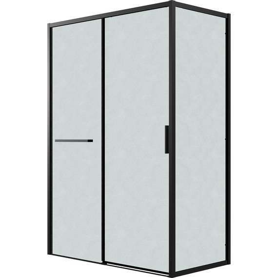 Душевое ограждение Grossman Style 120x80 см 120.K33.05.1280.21.02, чёрный матовый/шиншилла - фото 2