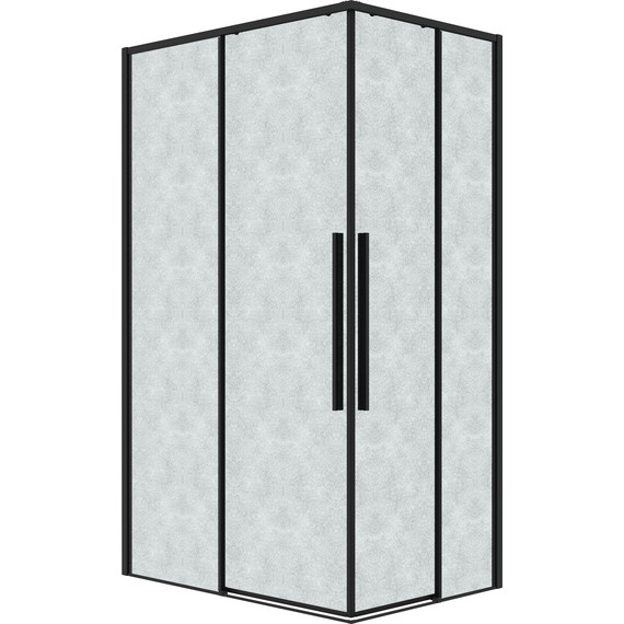 Душевое ограждение Grossman Galaxy 120x80 см 300.K33.01.12R80L.21.02, чёрный матовый/шиншилла - фото 3