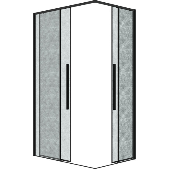 Душевое ограждение Grossman Galaxy 120x70 см 300.K33.01.70R12L.21.02, чёрный матовый/шиншилла - фото 2