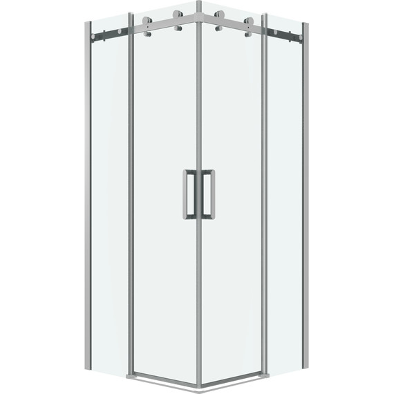 Душевое ограждение Grossman Classic 100x100 см 300.K33.04.1010.10.00, хром/прозрачное - фото 3