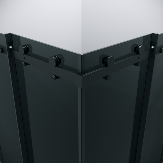 Душевое ограждение Grossman Classic 90x90 см 300.K33.04.9090.21.10, чёрный матовый/тонированное - фото 10