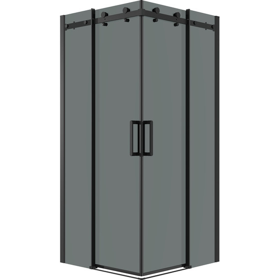 Душевое ограждение Grossman Classic 90x90 см 300.K33.04.9090.21.10, чёрный матовый/тонированное - фото 3