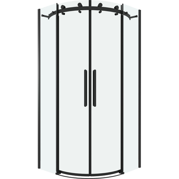 Душевое ограждение Grossman Classic 90x90 см 301.K33.04.9090.21.00, чёрный матовый/прозрачное - фото 3