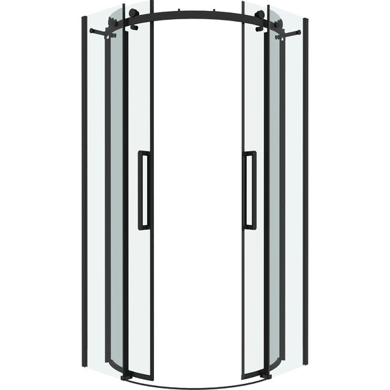 Душевое ограждение Grossman Classic 90x90 см 301.K33.04.9090.21.00, чёрный матовый/прозрачное - фото 2