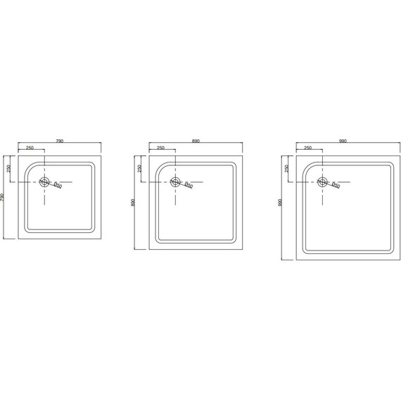 Поддон акриловый Taliente 100x100 см PTA-10102 - фото 3