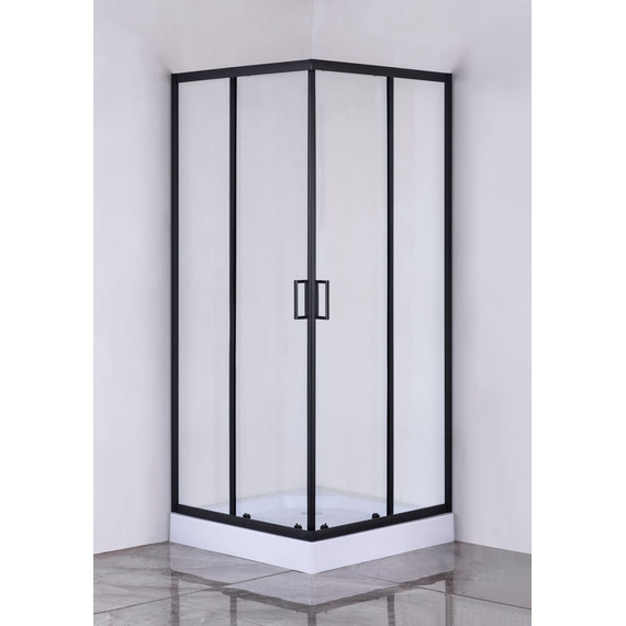 Душевое ограждение Taliente 100x100 см TA-10102-1CB, чёрный/прозрачное - фото 2