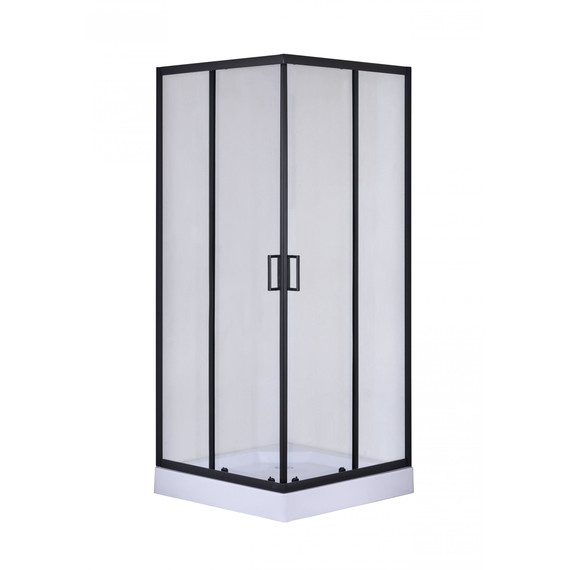 Душевое ограждение Taliente 80x80 см TA-08082-1CB, чёрный/прозрачное - фото 