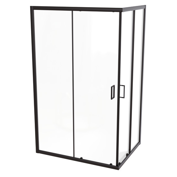 Душевое ограждение Taliente 120x90 см TA-09120-1CB, чёрный/прозрачное - фото 