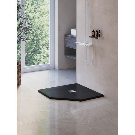 Каменный поддон RGW ST/T-0099G 90х90 см 16155099-02, графит - фото 3